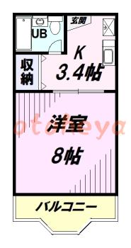 防音賃貸物件・楽器ピアノ可相談 の 賃貸物件 1K 4.8万円の図面１
