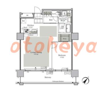 楽器ピアノ可相談 の 賃貸物件 1LDK 20万円の図面１
