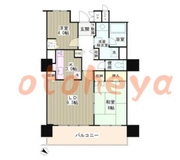 楽器ピアノ可相談 の 賃貸物件 2LDK 22万円の図面１