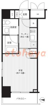 楽器ピアノ可相談 の 賃貸物件 1K 10万円の図面１