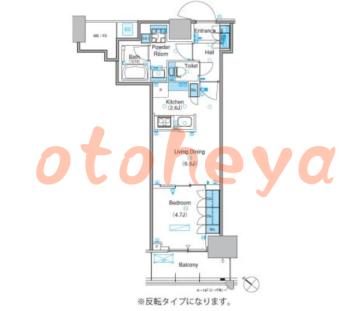 楽器ピアノ可相談 の 賃貸物件 1LDK 18.6万円の図面１