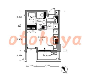 楽器ピアノ可相談 の 賃貸物件 1R 10.9万円の図面１