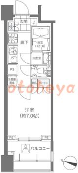 楽器ピアノ可相談 の 賃貸物件 1K 11.5万円の図面１