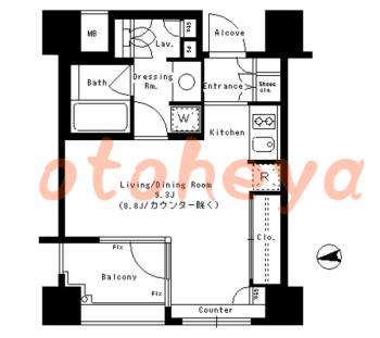 楽器ピアノ可相談 の 賃貸物件 1R 11.9万円の図面１
