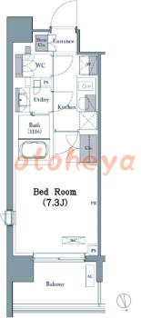 楽器ピアノ可相談 の 賃貸物件 1K 11.6万円の図面１