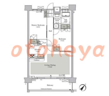 楽器ピアノ可相談 の 賃貸物件 2LDK 22.9万円の図面１