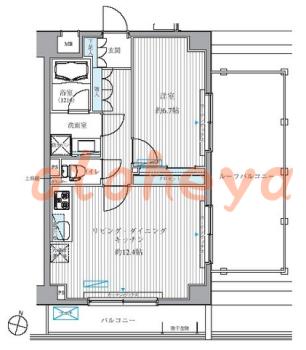 楽器ピアノ可相談 の 賃貸物件 1LDK 19.2万円の図面１