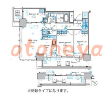 楽器ピアノ可相談 の 賃貸物件 3LDK 32.6万円の図面１