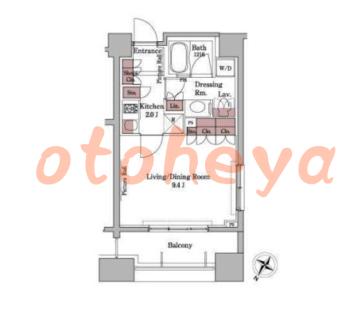 楽器ピアノ可相談 の 賃貸物件 1R 19.4万円の図面１