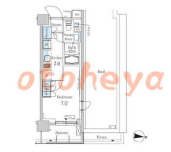 楽器ピアノ可相談 の 賃貸物件 1K 11.1万円の図面１