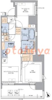 楽器ピアノ可相談 の 賃貸物件 1SLDK 18万円の図面１