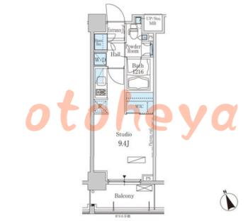 楽器ピアノ可相談 の 賃貸物件 1R 13.7万円の図面１