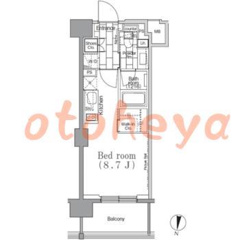 楽器ピアノ可相談 の 賃貸物件 1R 9.8万円の図面１