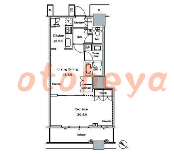 楽器ピアノ可相談 の 賃貸物件 1LDK 20.9万円の図面１
