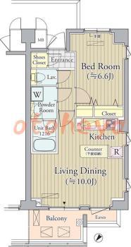 楽器ピアノ可相談 の 賃貸物件 1LDK 20.7万円の図面１