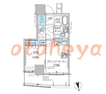 楽器ピアノ可相談 の 賃貸物件 1DK 14.1万円の図面１