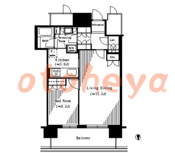 楽器ピアノ可相談 の 賃貸物件 1LDK 22.8万円の図面１