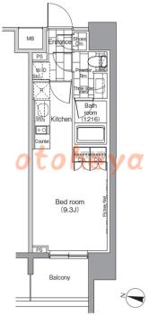楽器ピアノ可相談 の 賃貸物件 1R 14.9万円の図面１