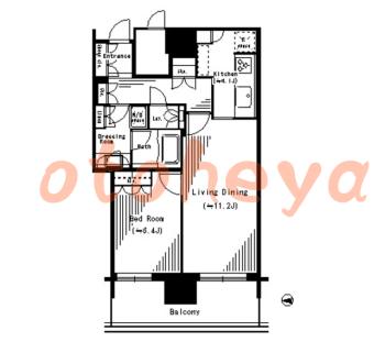 楽器ピアノ可相談 の 賃貸物件 1LDK 24.5万円の図面１