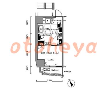 楽器ピアノ可相談 の 賃貸物件 1K 10.4万円の図面１