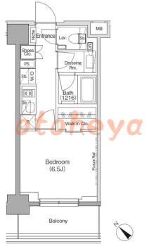 楽器ピアノ可相談 の 賃貸物件 1K 13万円の図面1