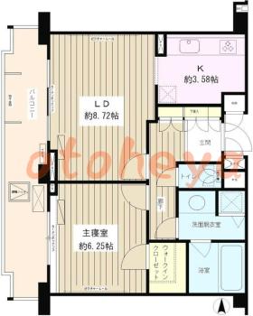 楽器ピアノ可相談 の 賃貸物件 1LDK 16.2万円の図面１
