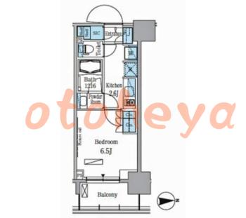 楽器ピアノ可相談 の 賃貸物件 1K 12.5万円の図面１