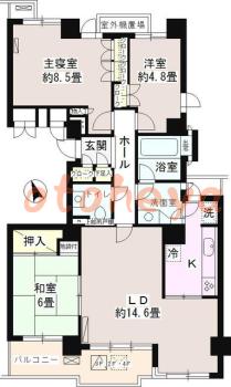 楽器ピアノ可相談 の 賃貸物件 3LDK 20万円の図面１