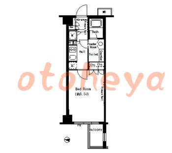 楽器ピアノ可相談 の 賃貸物件 1K 11.1万円の図面１