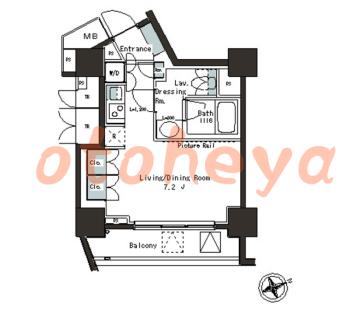 楽器ピアノ可相談 の 賃貸物件 1K 14万円の図面１
