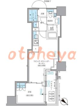 楽器ピアノ可相談 の 賃貸物件 1LDK 20.4万円の図面１