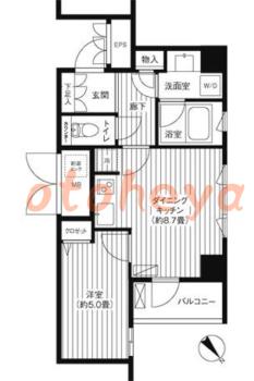 楽器ピアノ可相談 の 賃貸物件 1LDK 17.3万円の図面１