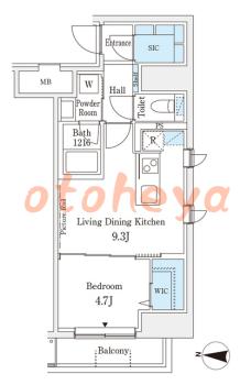 楽器ピアノ可相談 の 賃貸物件 1LDK 20万円の図面１