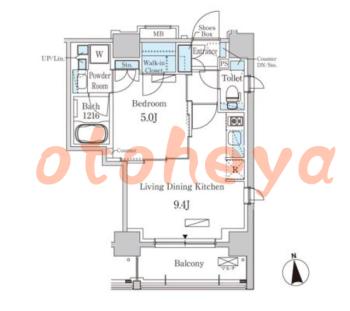 楽器ピアノ可相談 の 賃貸物件 1LDK 20.7万円の図面１