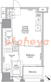 楽器ピアノ可相談 の 賃貸物件 1LDK 15.5万円の図面1