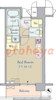 楽器ピアノ可相談 の 賃貸物件 1R 12万円の図面１