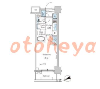 楽器ピアノ可相談 の 賃貸物件 1K 12.2万円の図面１