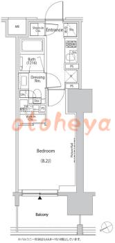楽器ピアノ可相談 の 賃貸物件 1K 13.6万円の図面１