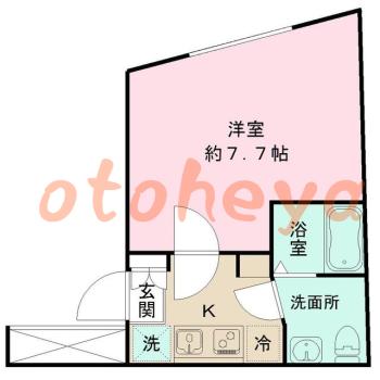 楽器ピアノ可相談 の 賃貸物件 1K 9.7万円の図面１
