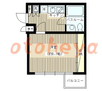 楽器ピアノ可相談 の 賃貸物件 1K 15.3万円の図面１