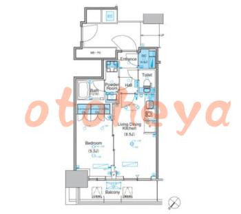 楽器ピアノ可相談 の 賃貸物件 1LDK 18.4万円の図面１