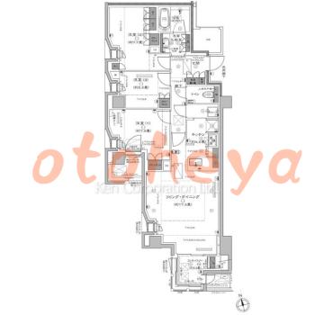 楽器ピアノ可相談 の 賃貸物件 3LDK 72万円の図面１