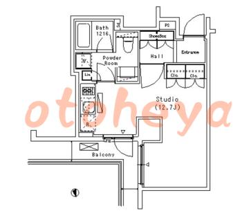 楽器ピアノ可相談 の 賃貸物件 1R 20.3万円の図面１