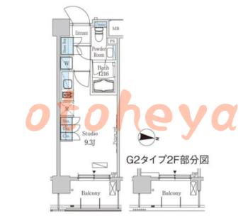 楽器ピアノ可相談 の 賃貸物件 1R 10.7万円の図面１