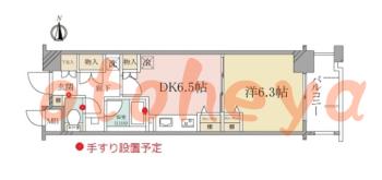 楽器ピアノ可相談 の 賃貸物件 1DK 13.5万円の図面１