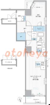 楽器ピアノ可相談 の 賃貸物件 1LDK 23万円の図面１
