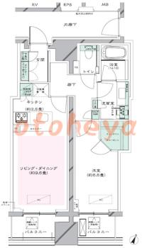 楽器ピアノ可相談 の 賃貸物件 1LDK 29.5万円の図面１