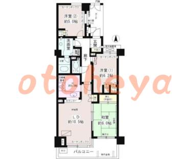 楽器ピアノ可相談 の 賃貸物件 3LDK 24.7万円の図面１