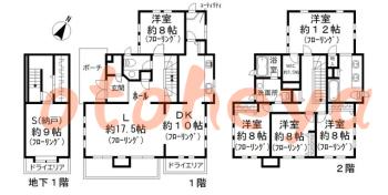 楽器ピアノ可相談 の 賃貸物件 5SLDK 75万円の図面１
