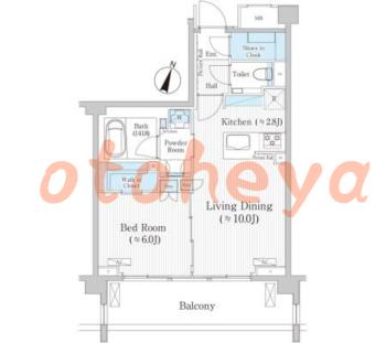 楽器ピアノ可相談 の 賃貸物件 1LDK 29.5万円の図面１